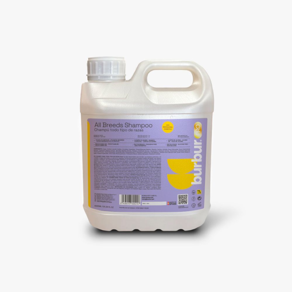 BURBURPRO CHAMPÚ PARA TODAS LAS RAZAS 5en1 4L
