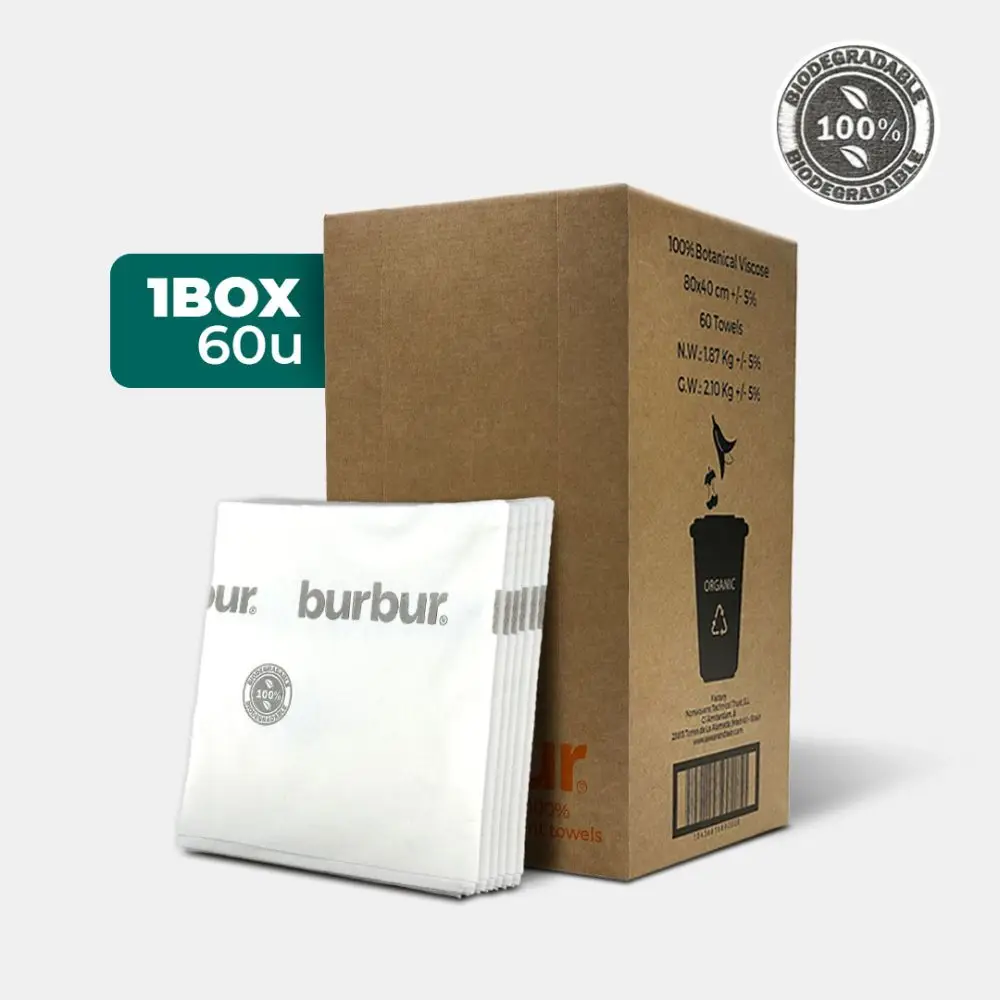 BURBUR BOTANICAL TOWELS 1 BOX 60 pcs